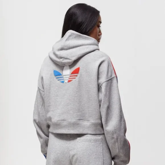 Adicolor Tricolor Adidas Originals Trefoil Cropped Hoodie